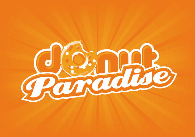 На фото разработаный дизайн логотипа для компании Donat Paradise.