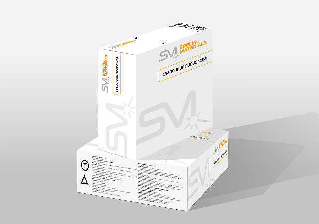 На фотографии дизайн разработаной упаковки для компании SVI, красивая упаковка ,белого цвета.