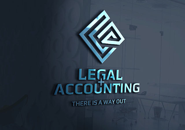 На фотографии разработаный логотип для строительной компании Legal-Accounting