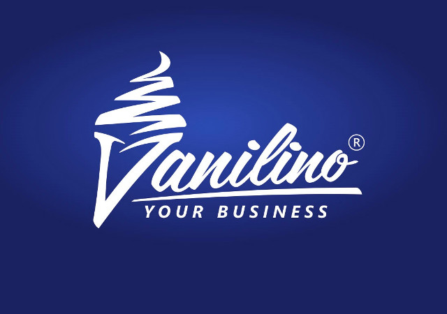 На фото логотип компании Vanilino. На нем изображено рожок с мороженым.
