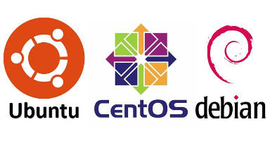 На картинки логотипы таких операционных систем, как Ubuntu, Debian, CentOS, Fedora и Windows.